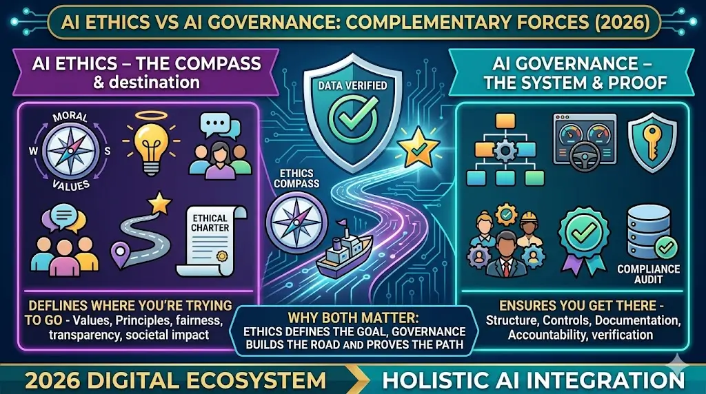 AI Governance vs. AI Ethics: What's the Difference? AI Governance vs AI Ethics – What's the Difference and Why Both Matter